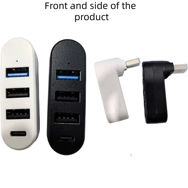 HUB USB VIENON 4 EN 1 GIRATORIO 180° – 3 PUERTOS USB Y 1 TIPO C