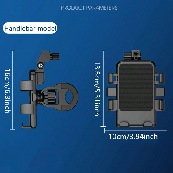 Soporte para Celular con Sombrilla para Bicicleta y Moto – Giratorio 360°
